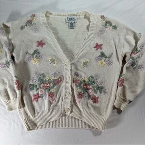 Erika Cream Floral Cardigan